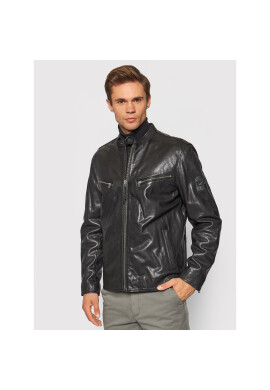 Pepe Jeans Кожено яке Peter PM402442 Черен Regular Fit - Pepit.bg