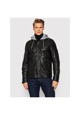 Pepe Jeans Кожено яке Philip PM402443 Черен Regular Fit - Pepit.bg