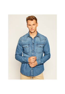 Pepe Jeans Риза Noah PM306529 Син Regular Fit - Pepit.bg