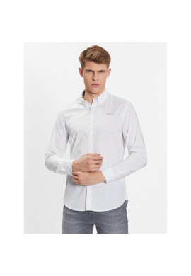 Pepe Jeans Риза PM308023 Бял Slim Fit - Pepit.bg