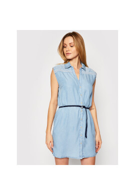 Pepe Jeans Рокля тип риза Benny PL952820 Син Regular Fit - Pepit.bg