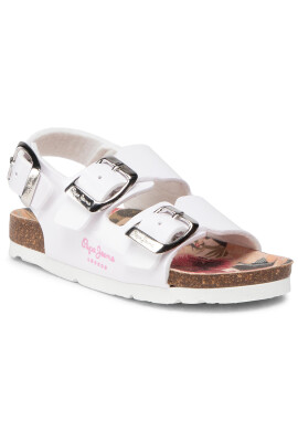 Pepe Jeans Сандали Bio Basic Buckles PGS90171 Бял - Pepit.bg