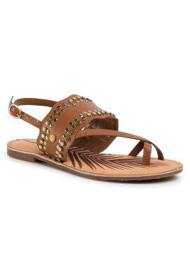 Pepe Jeans Сандали March Studs PLS90447 Кафяв - Pepit.bg