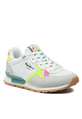 Pepe Jeans Сникърси Brit Neon G PGS30575 Бял - Pepit.bg