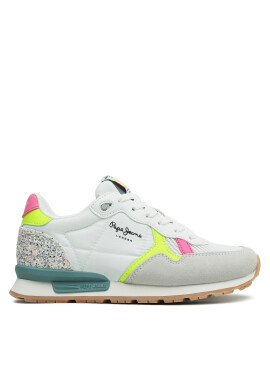 Pepe Jeans Сникърси Brit Neon G PGS30575 Бял - Pepit.bg
