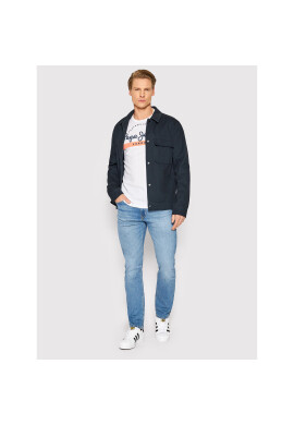 Pepe Jeans Тишърт Abrel PM508216 Бял Regular Fit - Pepit.bg