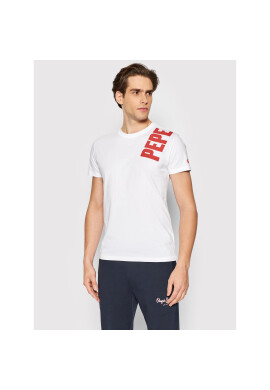 Pepe Jeans Тишърт Aerol PM508229 Бял Slim Fit - Pepit.bg