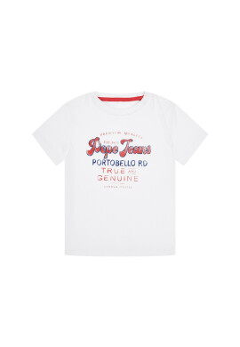 Pepe Jeans Тишърт Albert PB502817 Бял Regular Fit - Pepit.bg