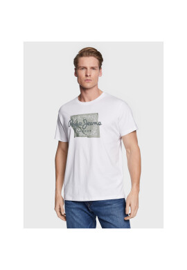 Pepe Jeans Тишърт Alcott PM508645 Бял Regular Fit - Pepit.bg