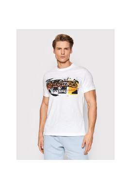 Pepe Jeans Тишърт Amersham PM508109 Бял Slim Fit - Pepit.bg