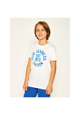 Pepe Jeans Тишърт Anthony PB502824 Бял Regular Fit - Pepit.bg