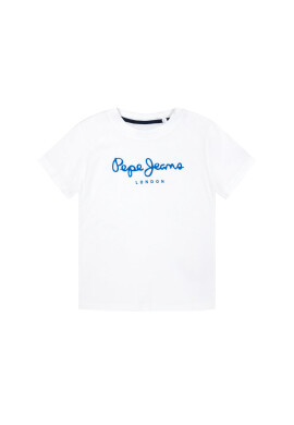 Pepe Jeans Тишърт Art PB501229 Бял Regular Fit - Pepit.bg