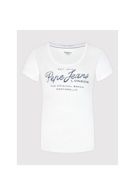 Pepe Jeans Тишърт Baia PL505123 Бял Regular Fit - Pepit.bg