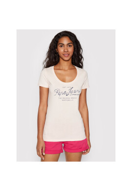 Pepe Jeans Тишърт Baia PL505123 Розов Regular Fit - Pepit.bg