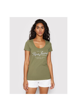 Pepe Jeans Тишърт Baia PL505123 Зелен Regular Fit - Pepit.bg