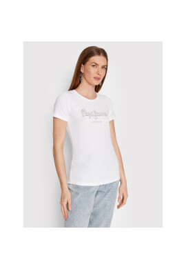 Pepe Jeans Тишърт Beatrice PL504434 Бял Regular Fit - Pepit.bg
