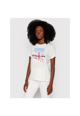 Pepe Jeans Тишърт Belen PL504977 Бял Regular Fit - Pepit.bg