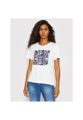 Pepe Jeans Тишърт Brooklyn PL504824 Бял Regular Fit - Pepit.bg