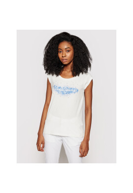 Pepe Jeans Тишърт Camila PL504827 Бял Regular Fit - Pepit.bg