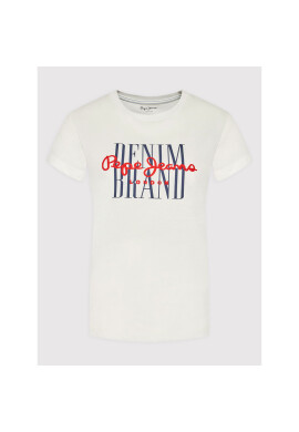 Pepe Jeans Тишърт Camille PL505147 Бял Regular Fit - Pepit.bg