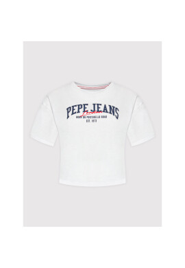 Pepe Jeans Тишърт Cara PL505151 Бял Relaxed Fit - Pepit.bg