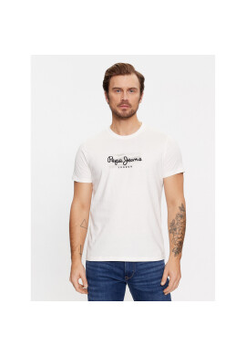 Pepe Jeans Тишърт Castle PM509204 Бял Regular Fit - Pepit.bg