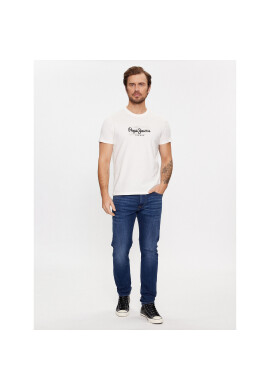 Pepe Jeans Тишърт Castle PM509204 Бял Regular Fit - Pepit.bg