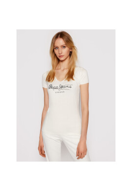 Pepe Jeans Тишърт Charlotte PL504832 Бял Regular Fit - Pepit.bg