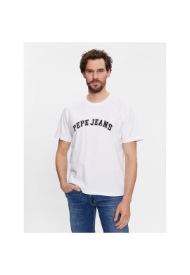 Pepe Jeans Тишърт Clement PM509220 Бял Regular Fit - Pepit.bg