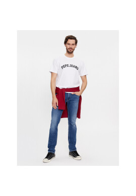 Pepe Jeans Тишърт Clement PM509220 Бял Regular Fit - Pepit.bg