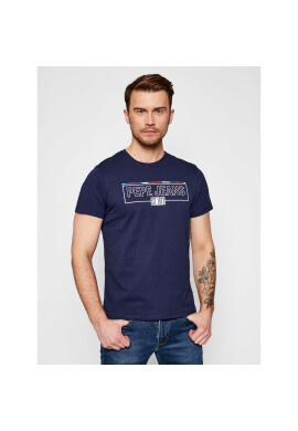 Pepe Jeans Тишърт Dennis PM507740 Тъмносин Regular Fit - Pepit.bg