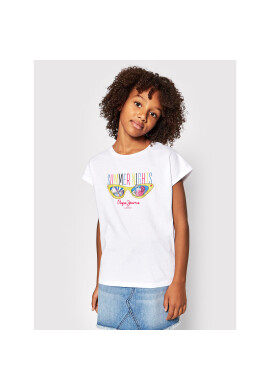 Pepe Jeans Тишърт Diana PG502684 Бял Regular Fit - Pepit.bg