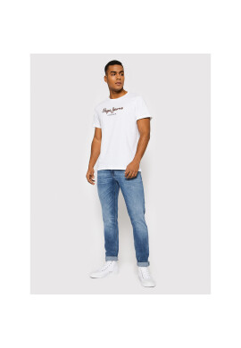 Pepe Jeans Тишърт Eggo PM508208 Бял Regular Fit - Pepit.bg