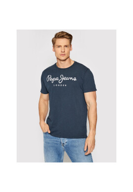 Pepe Jeans Тишърт Essential Denim PM503992 Тъмносин Regular Fit - Pepit.bg