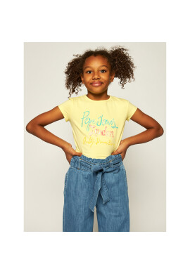 Pepe Jeans Тишърт Farrah PG502441 Жълт Regular Fit - Pepit.bg