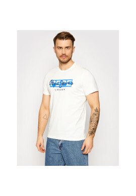 Pepe Jeans Тишърт Godric PM507759 Бял Regular Fit - Pepit.bg