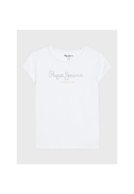 Pepe Jeans Тишърт Hana PG502924 Бял Regular Fit - Pepit.bg