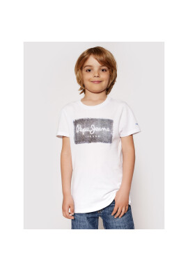 Pepe Jeans Тишърт Jacob PB503145 Бял Regular Fit - Pepit.bg