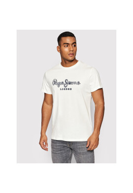 Pepe Jeans Тишърт Merton PM508043 Бял Regular Fit - Pepit.bg