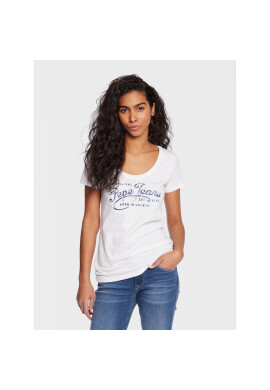 Pepe Jeans Тишърт Mery PL505418 Бял Regular Fit - Pepit.bg