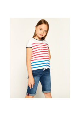 Pepe Jeans Тишърт Monet PG502457 Бял Regular Fit - Pepit.bg