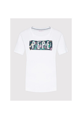 Pepe Jeans Тишърт Patsy PL505218 Бял Regular Fit - Pepit.bg
