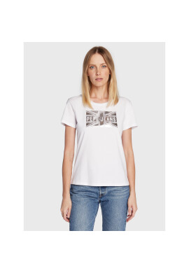Pepe Jeans Тишърт Pearl PL505222 Бял Regular Fit - Pepit.bg
