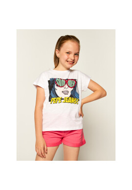 Pepe Jeans Тишърт Peppermint PG502461 Бял Regular Fit - Pepit.bg