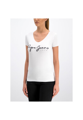 Pepe Jeans Тишърт PL504143 Бял Regular Fit - Pepit.bg