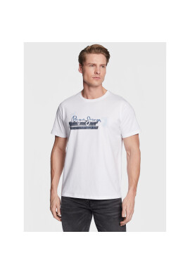 Pepe Jeans Тишърт Rafa PM508673 Бял Regular Fit - Pepit.bg