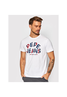 Pepe Jeans Тишърт Raphael PM507850 Бял Regular Fit - Pepit.bg