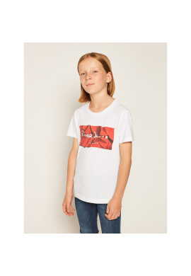 Pepe Jeans Тишърт Raury PB502408 Бял Regular Fit - Pepit.bg