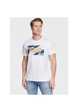 Pepe Jeans Тишърт Rederick PM508685 Бял Regular Fit - Pepit.bg
