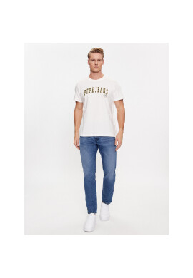 Pepe Jeans Тишърт Ronell PM508707 Бял Regular Fit - Pepit.bg